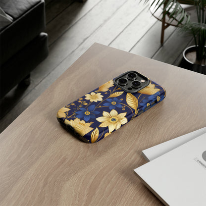 Golden  flower Design Pattern Tough Case