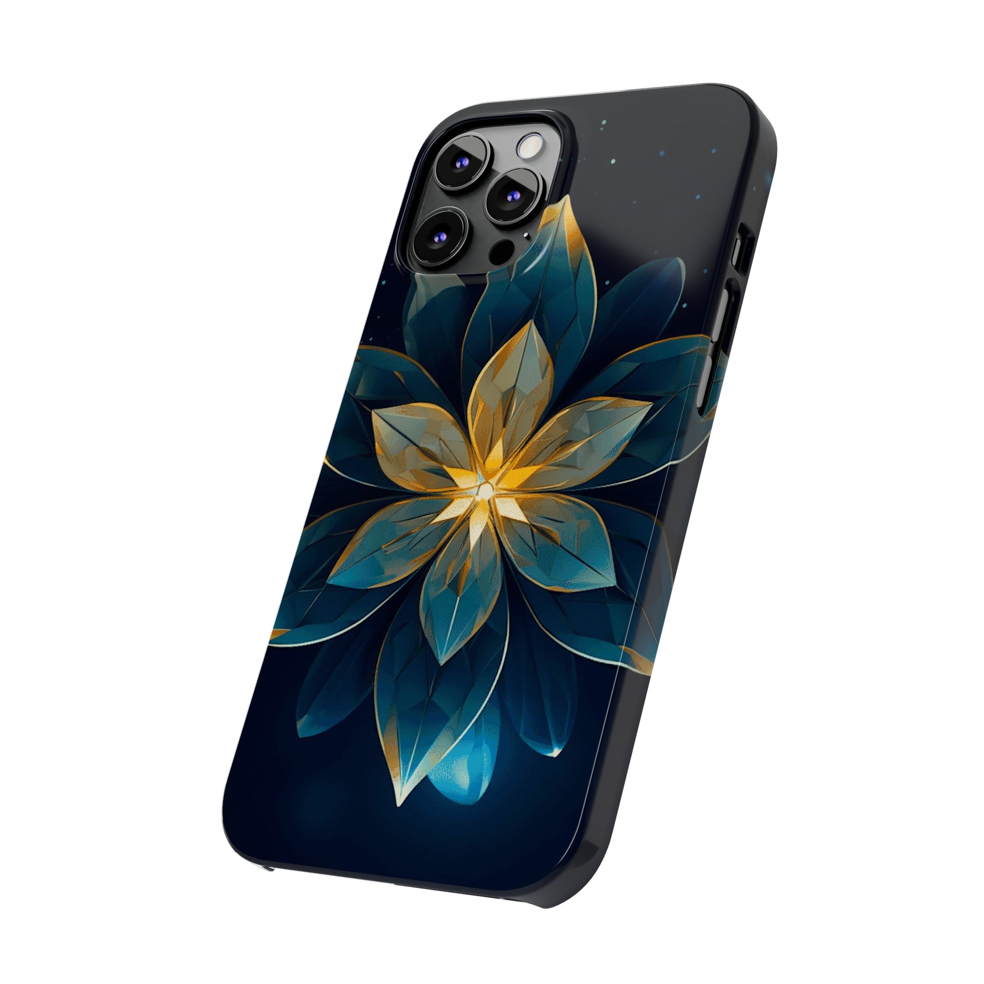 Geometric Flower Design Slim Phone Case - Colorwink