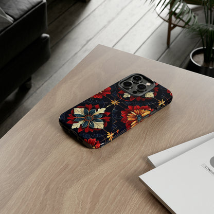 Red  flower Design Pattern Tough Case