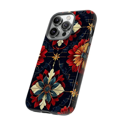 Red  flower Design Pattern Tough Case