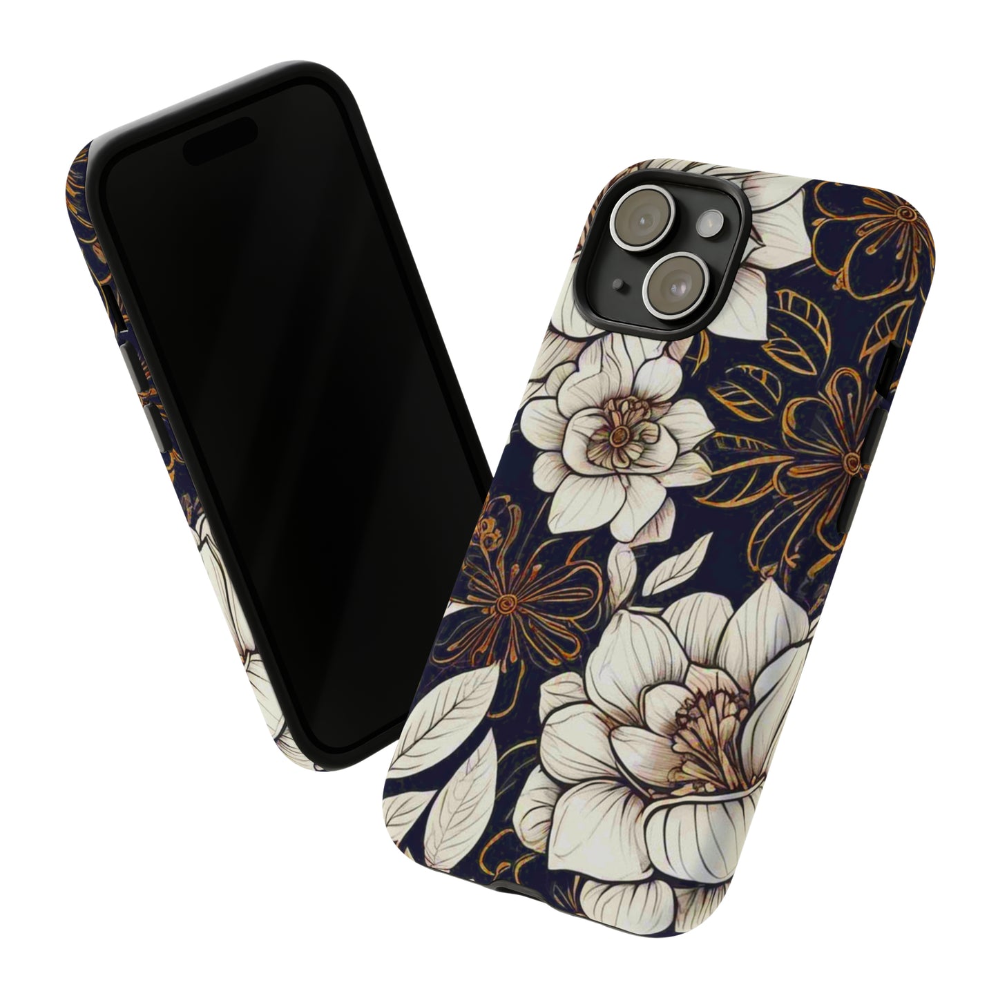 White flower Design Pattern Tough Case