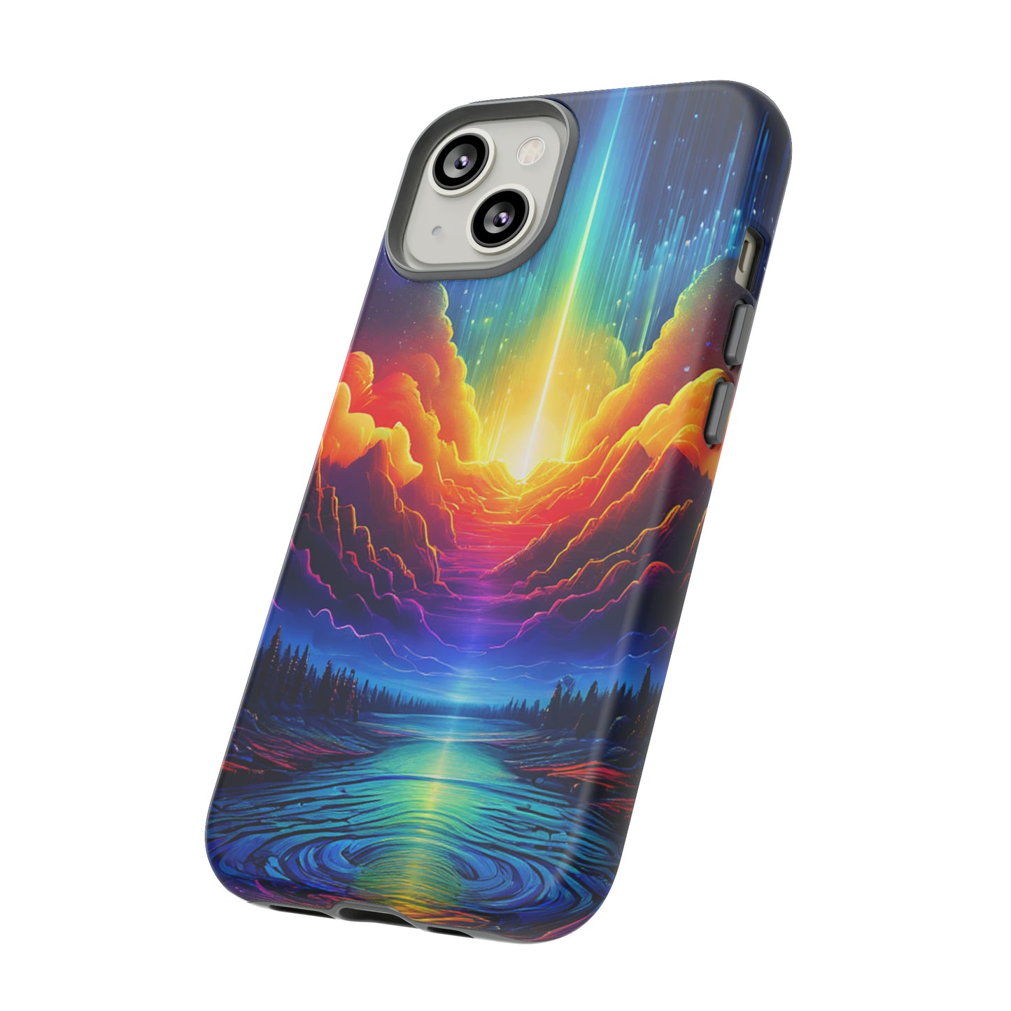 Rainbow Clouds Tough Case