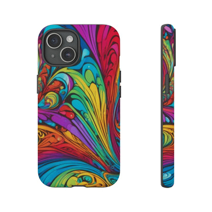 Colourful Spiral Paint Art Pattern Tough Case