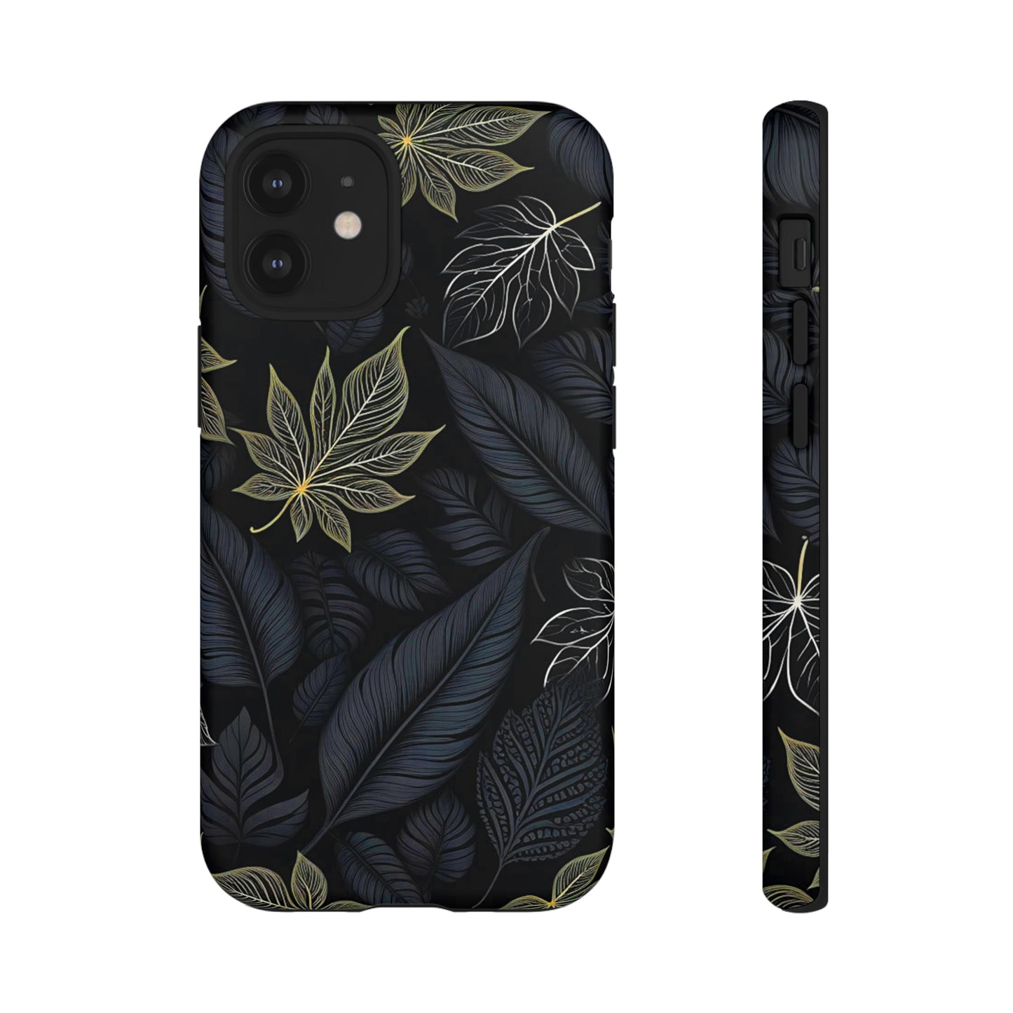 Grey Leaf Pattern Tough Case