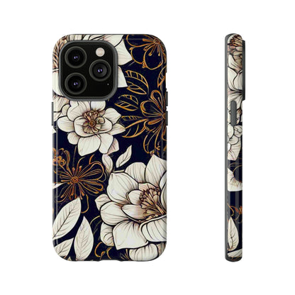 White flower Design Pattern Tough Case