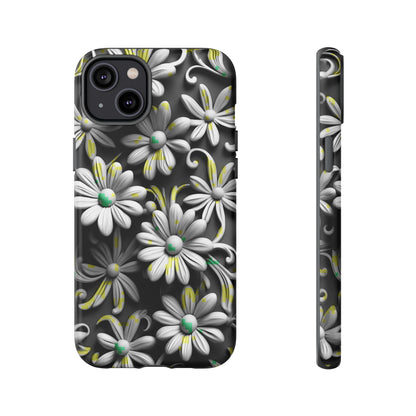 White Flowers Tough Case