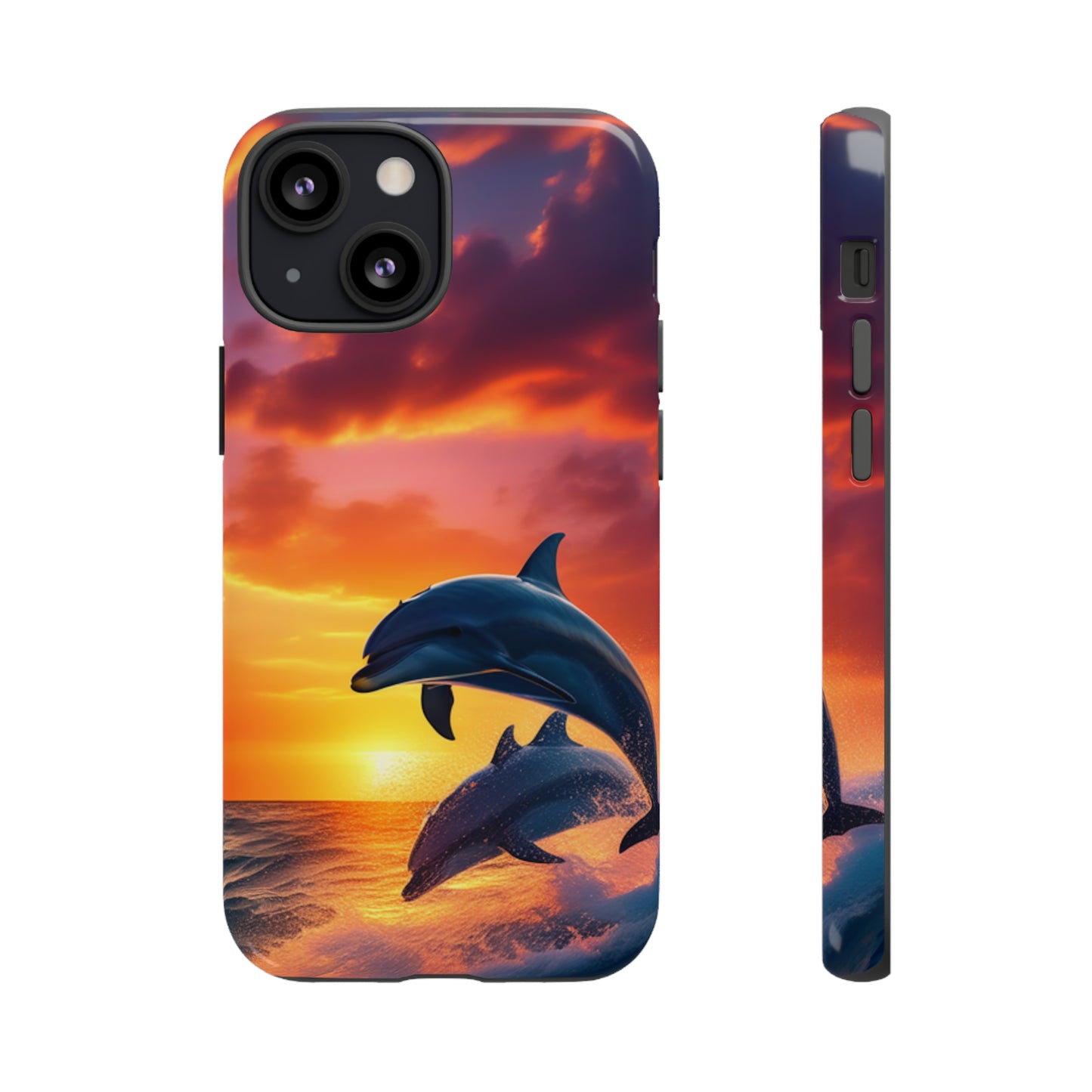 Sunset Dolphin Tough Case