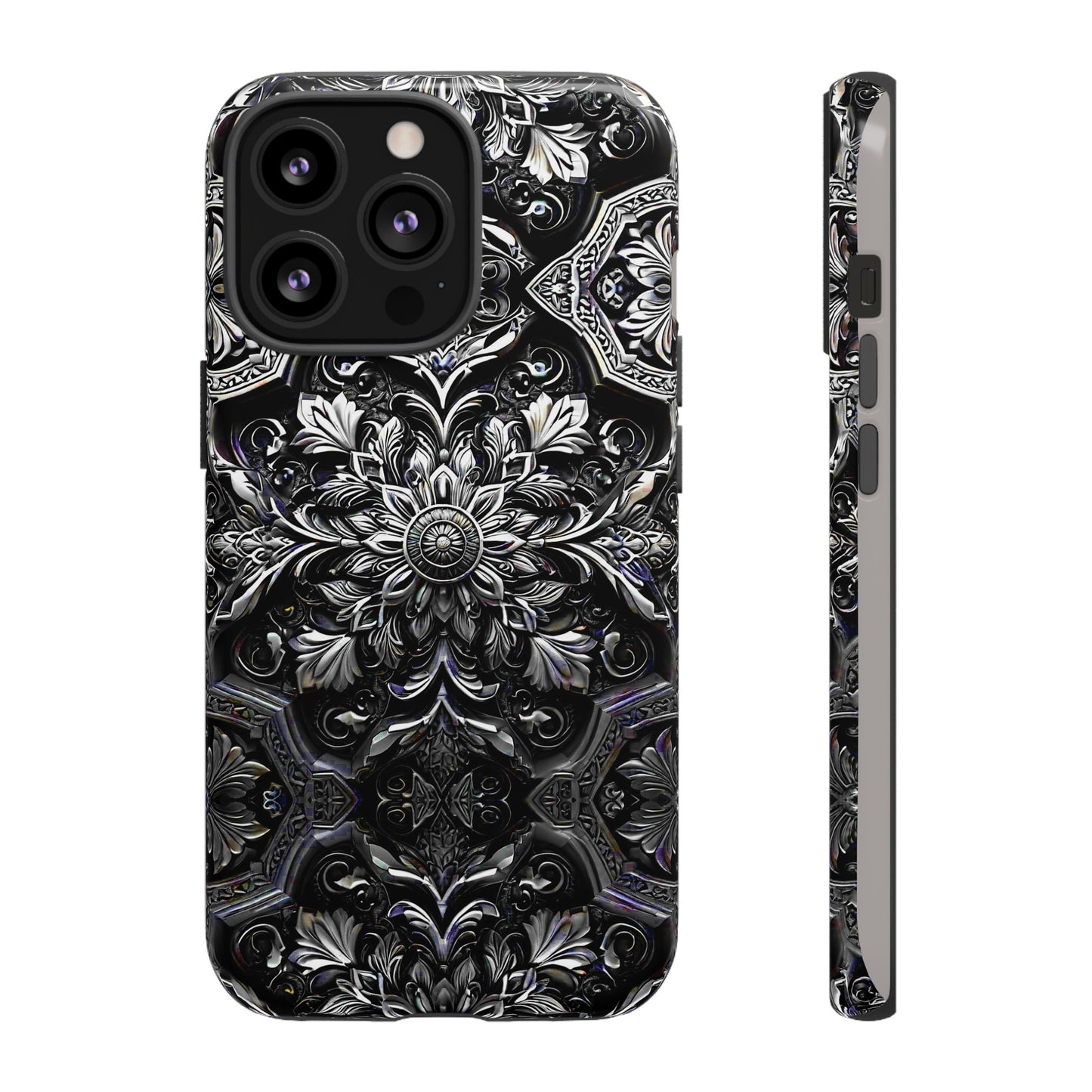 Monochrome Flowers Tough Case