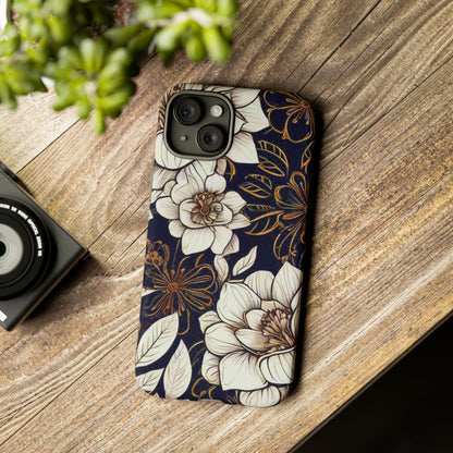 White flower Design Pattern Tough Case