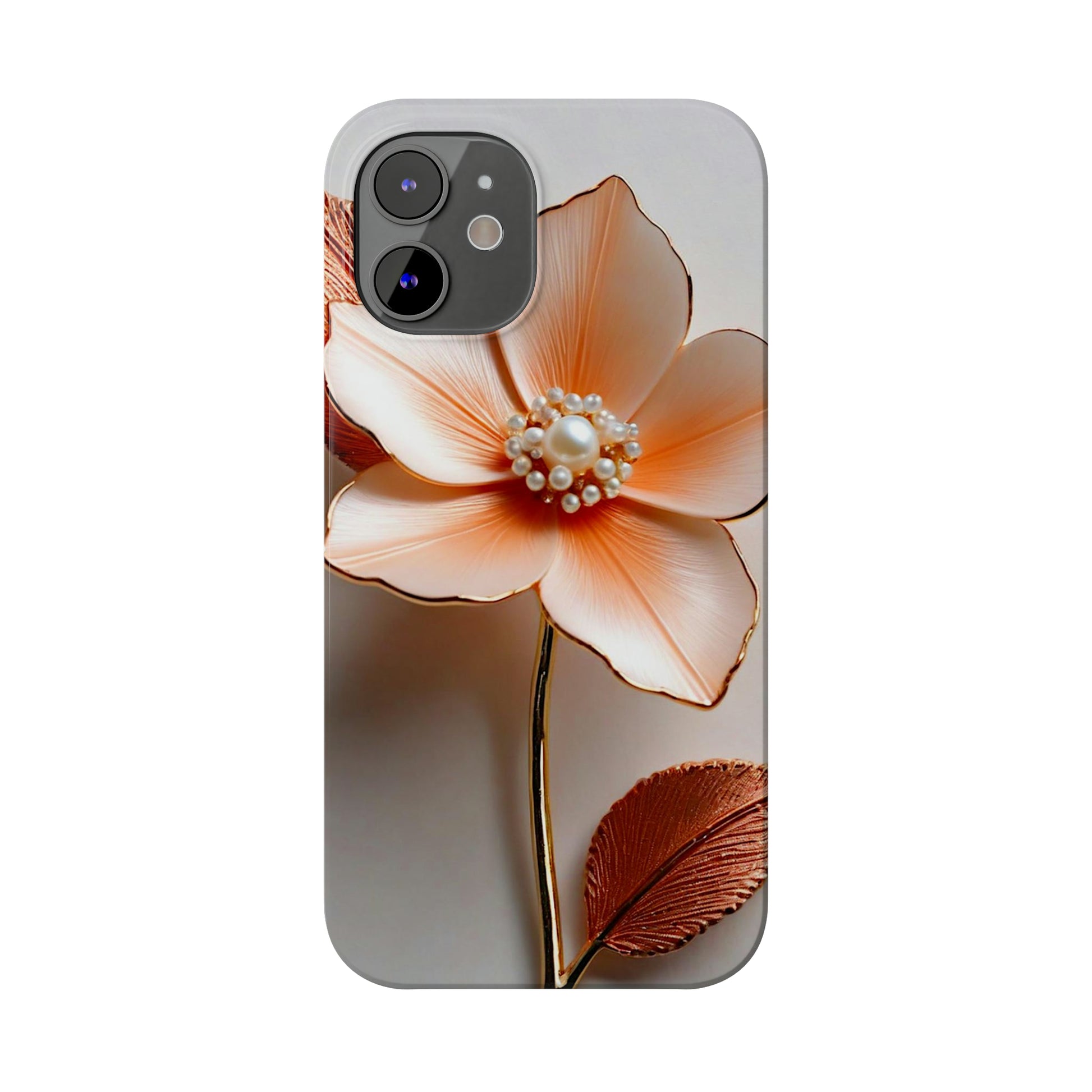 Peach Flower Slim Phone Case - Colorwink