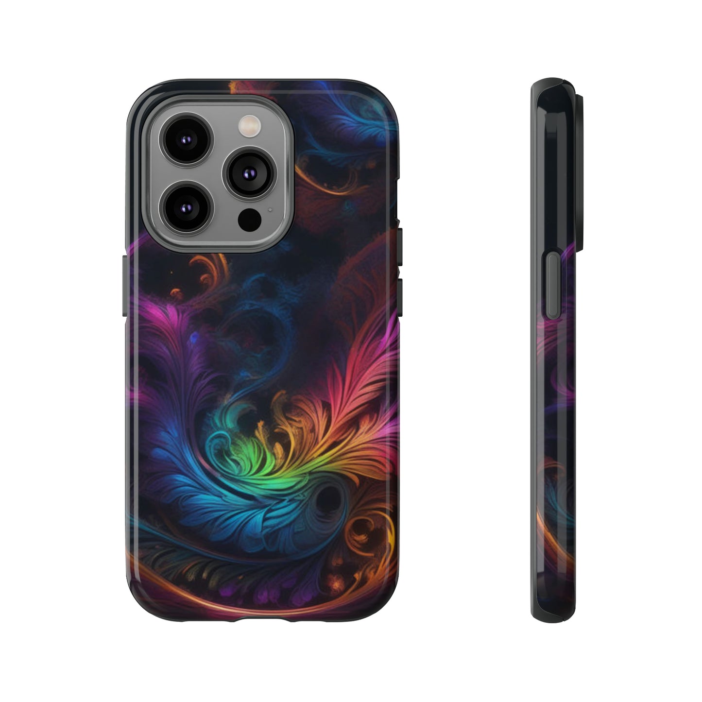 Dark Feather Pattern Tough Case