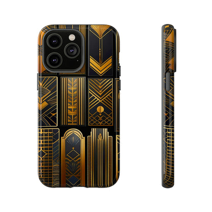 Golden Grid Art Design Pattern Tough Case