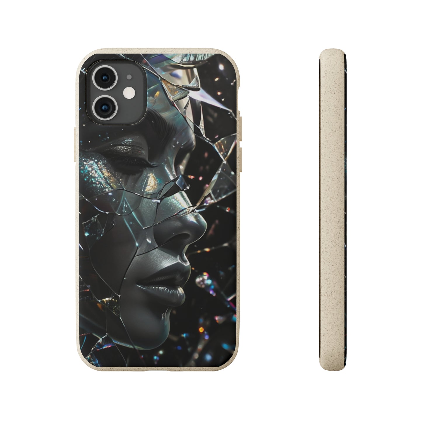 Fractured Glass art Biodegradable Case