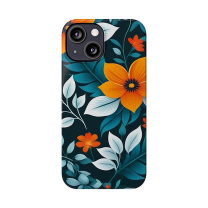 White Flower Slim Phone Case