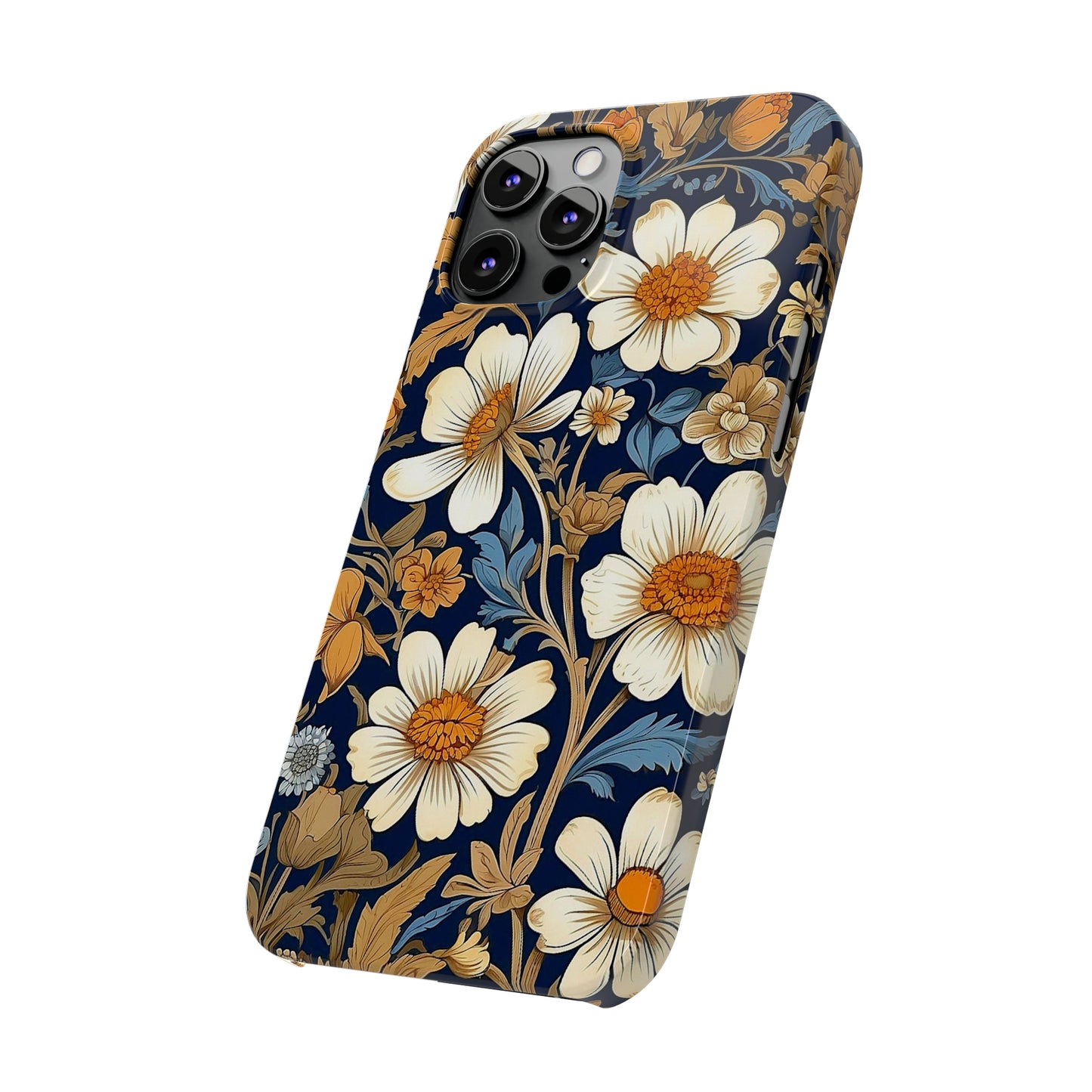 White Floral Slim Case - Colorwink