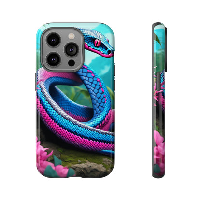 Blue Pink Snake Tough Case