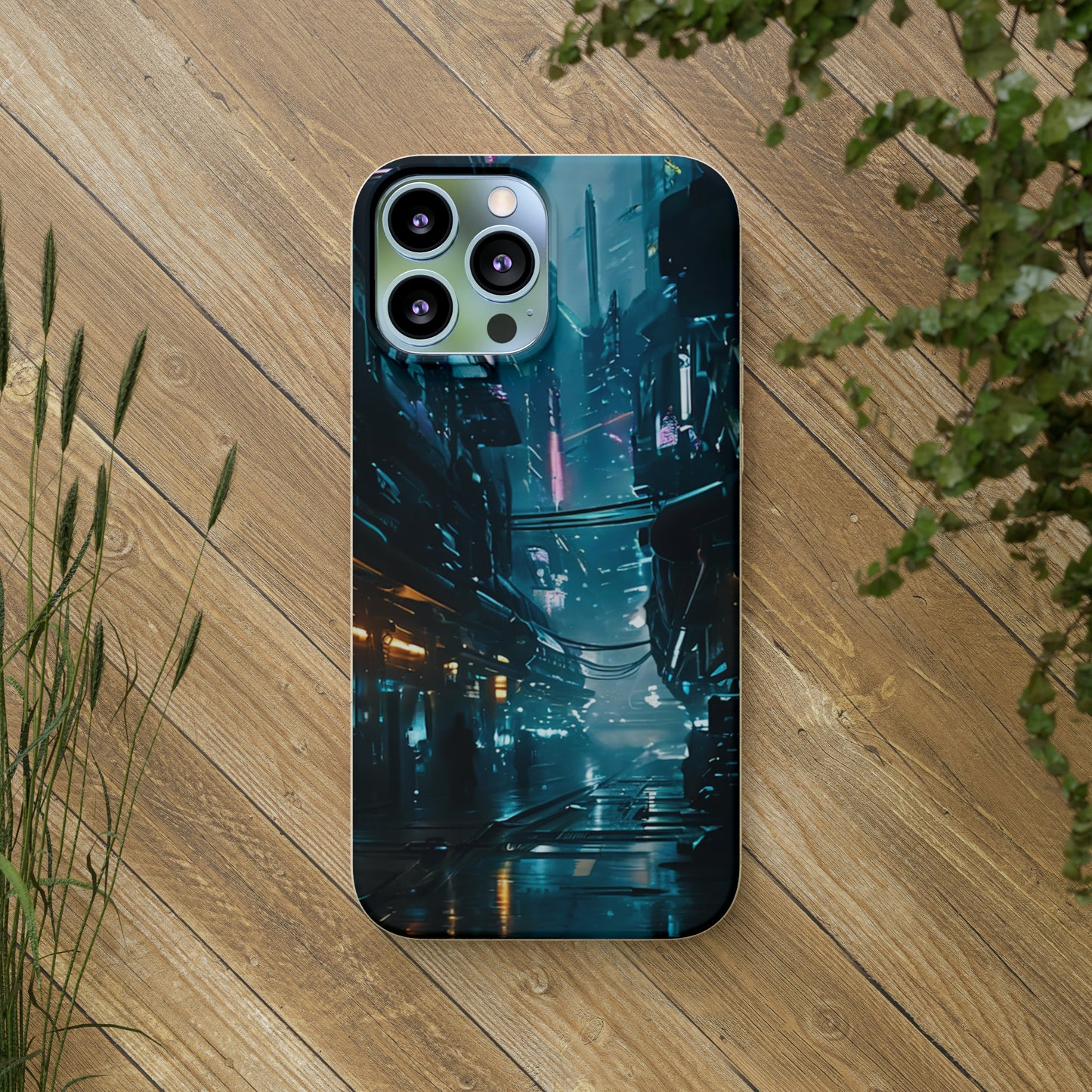 Dystopian Cityscape Biodegradable Case