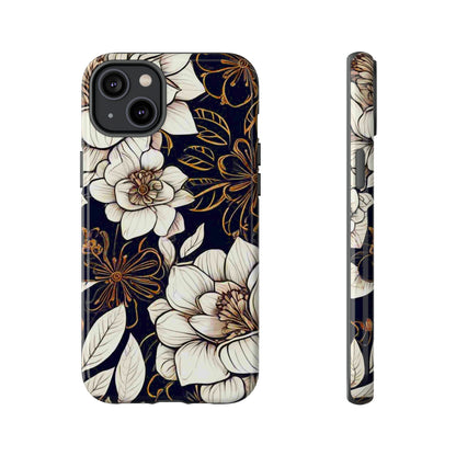 White flower Design Pattern Tough Case