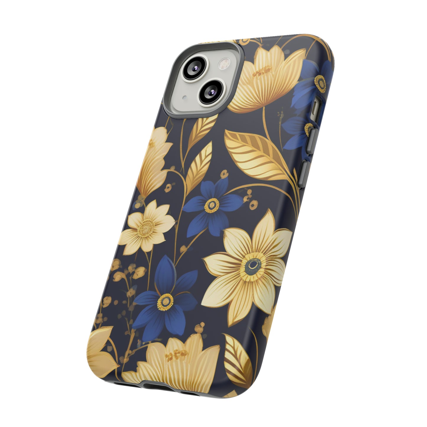 Golden  flower Design Pattern Tough Case