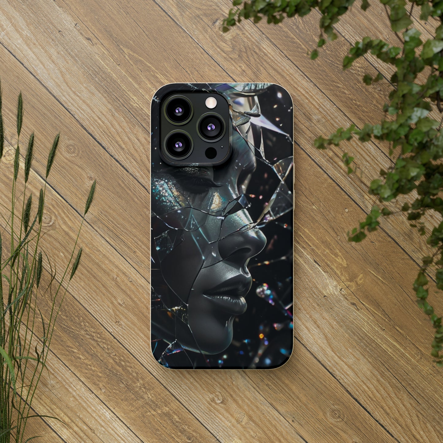 Fractured Glass art Biodegradable Case