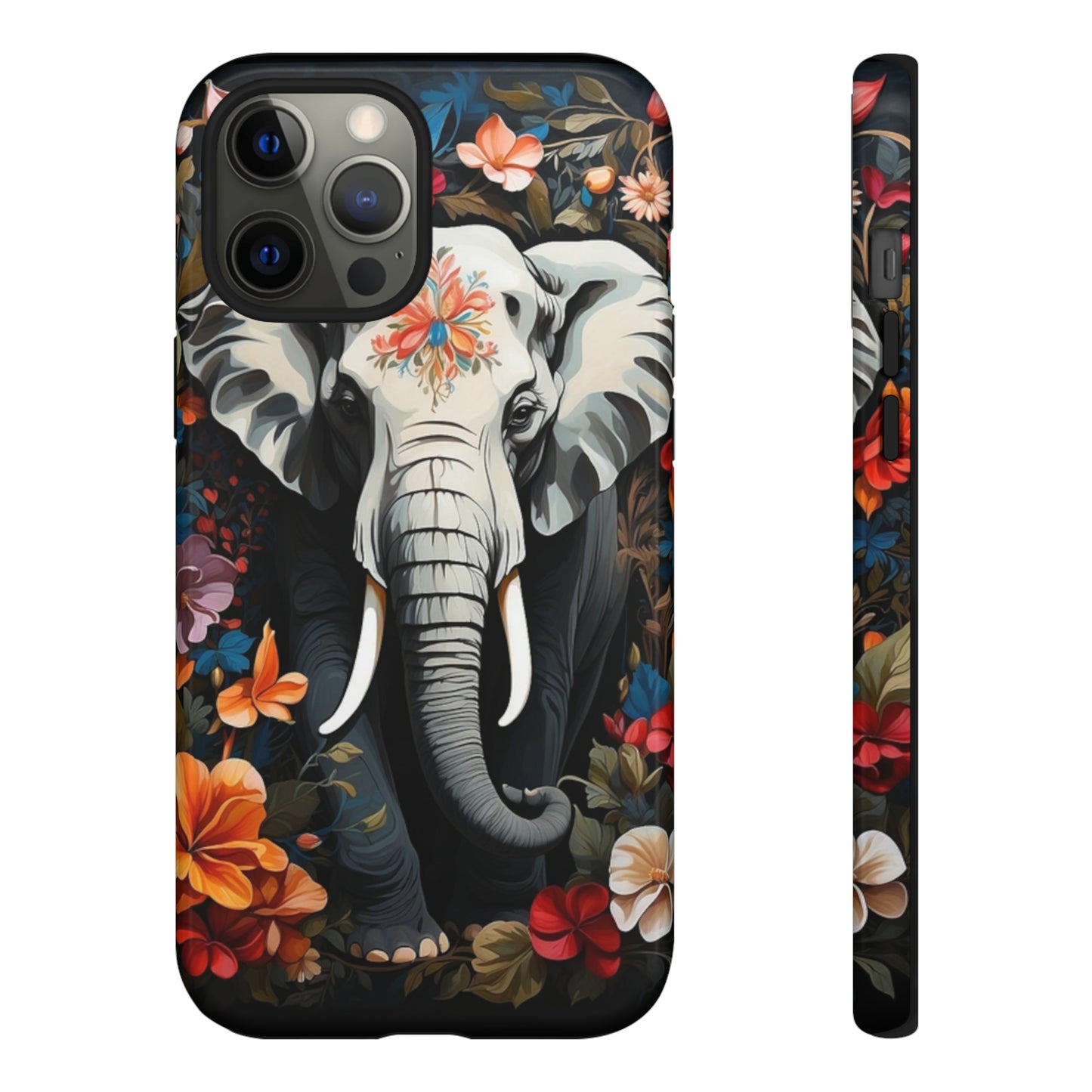 Elephant Face Flower Art  Tough Case