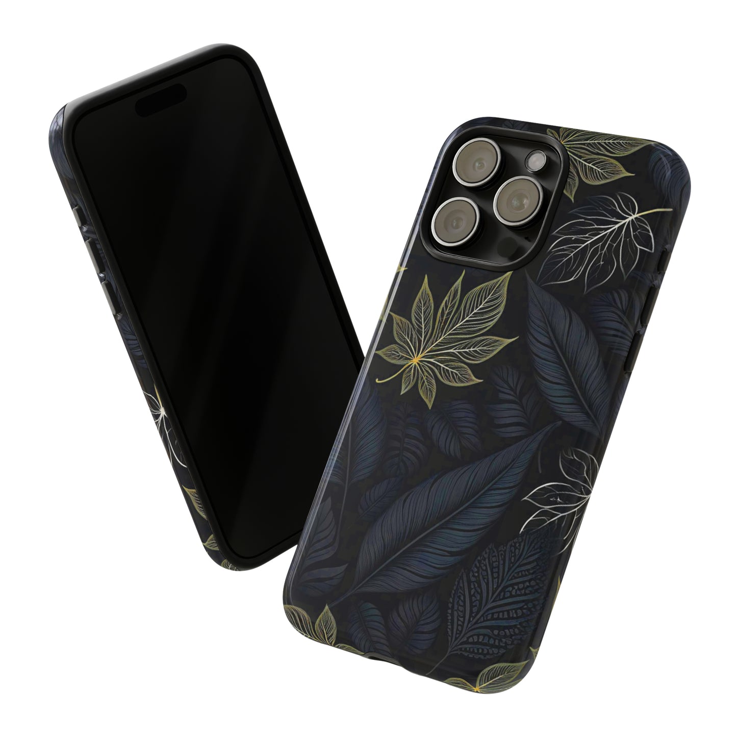 Grey Leaf Pattern Tough Case