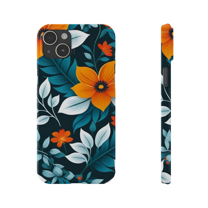 White Flower Slim Phone Case