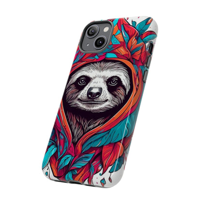 Sloth floral rose print Tough Case