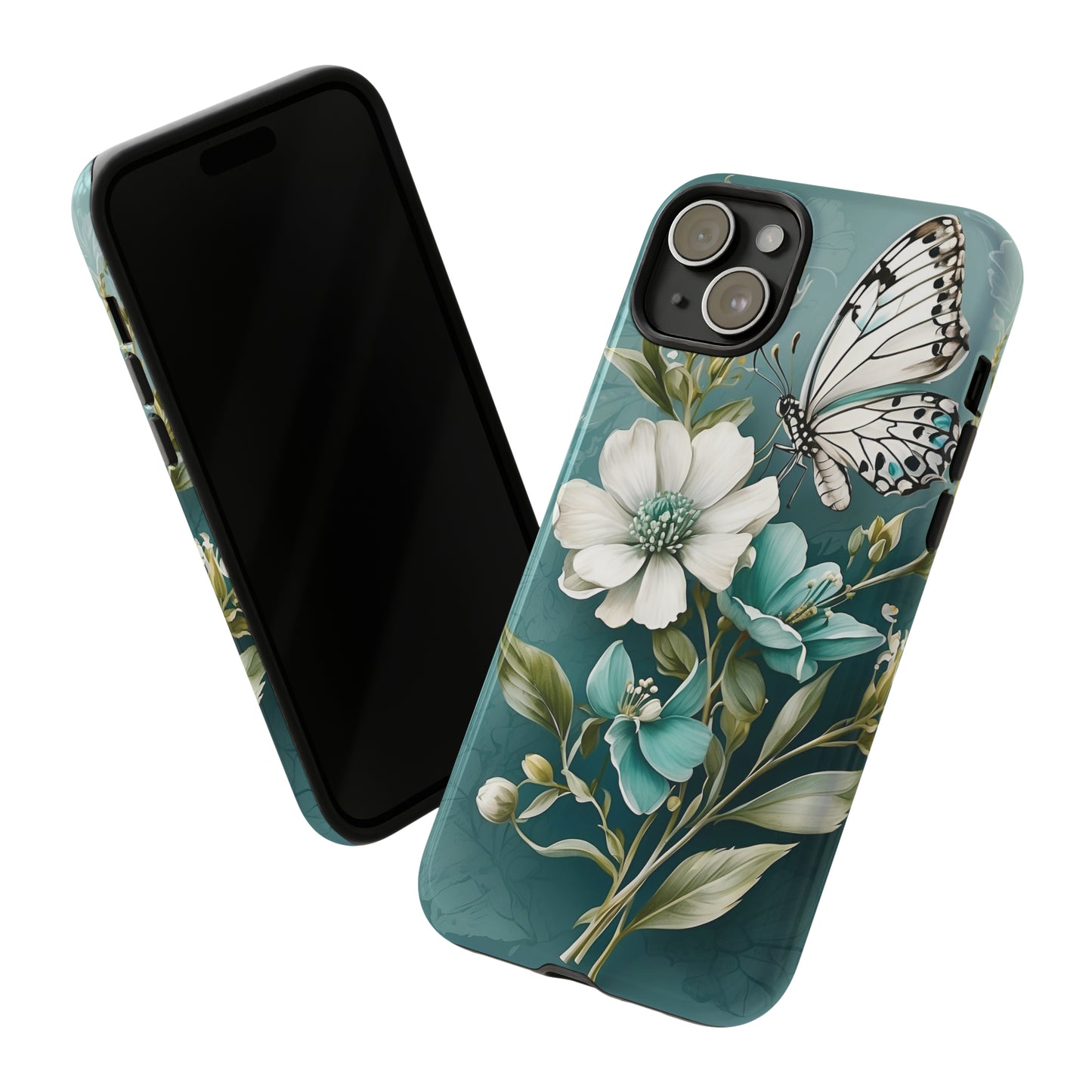 Flower and Butterfly Tough Case