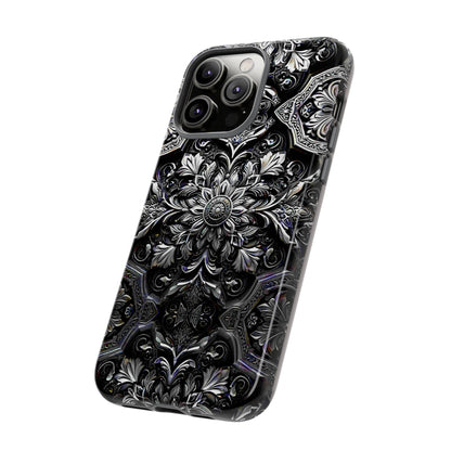 Monochrome Flowers Tough Case