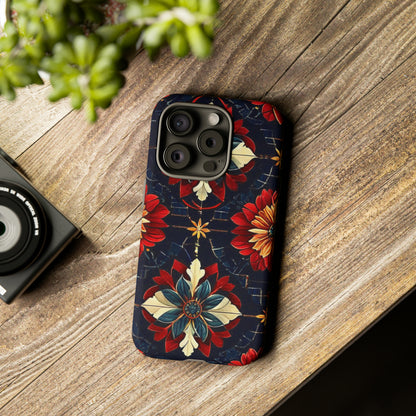 Red  flower Design Pattern Tough Case