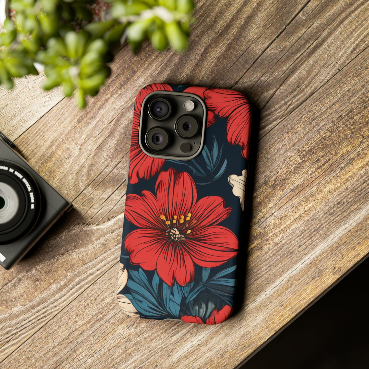 Red Dandelion  Art Design Pattern Tough Case