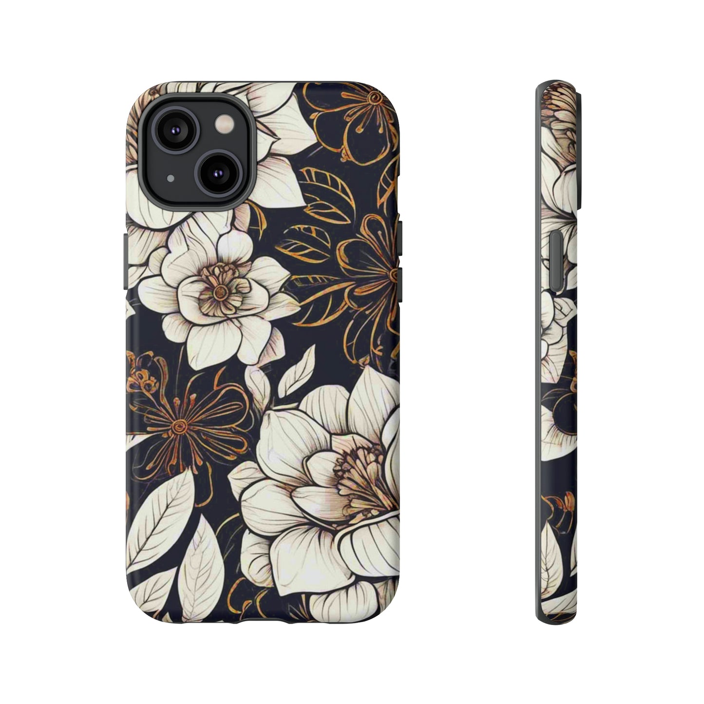 White flower Design Pattern Tough Case