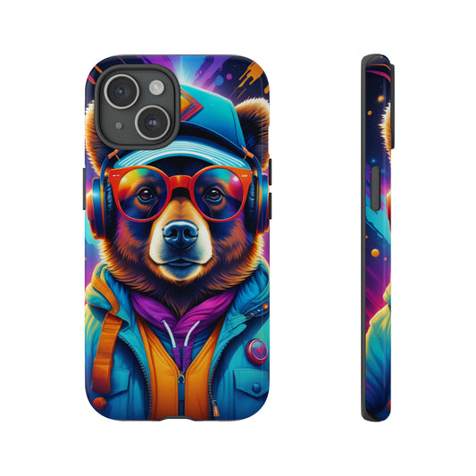 Cool Teddy with Headphones Tough Case