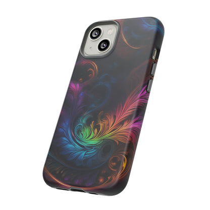 Dark Feather Pattern Tough Case