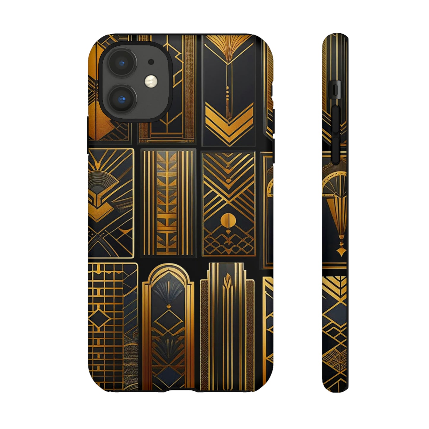 Golden Grid Art Design Pattern Tough Case