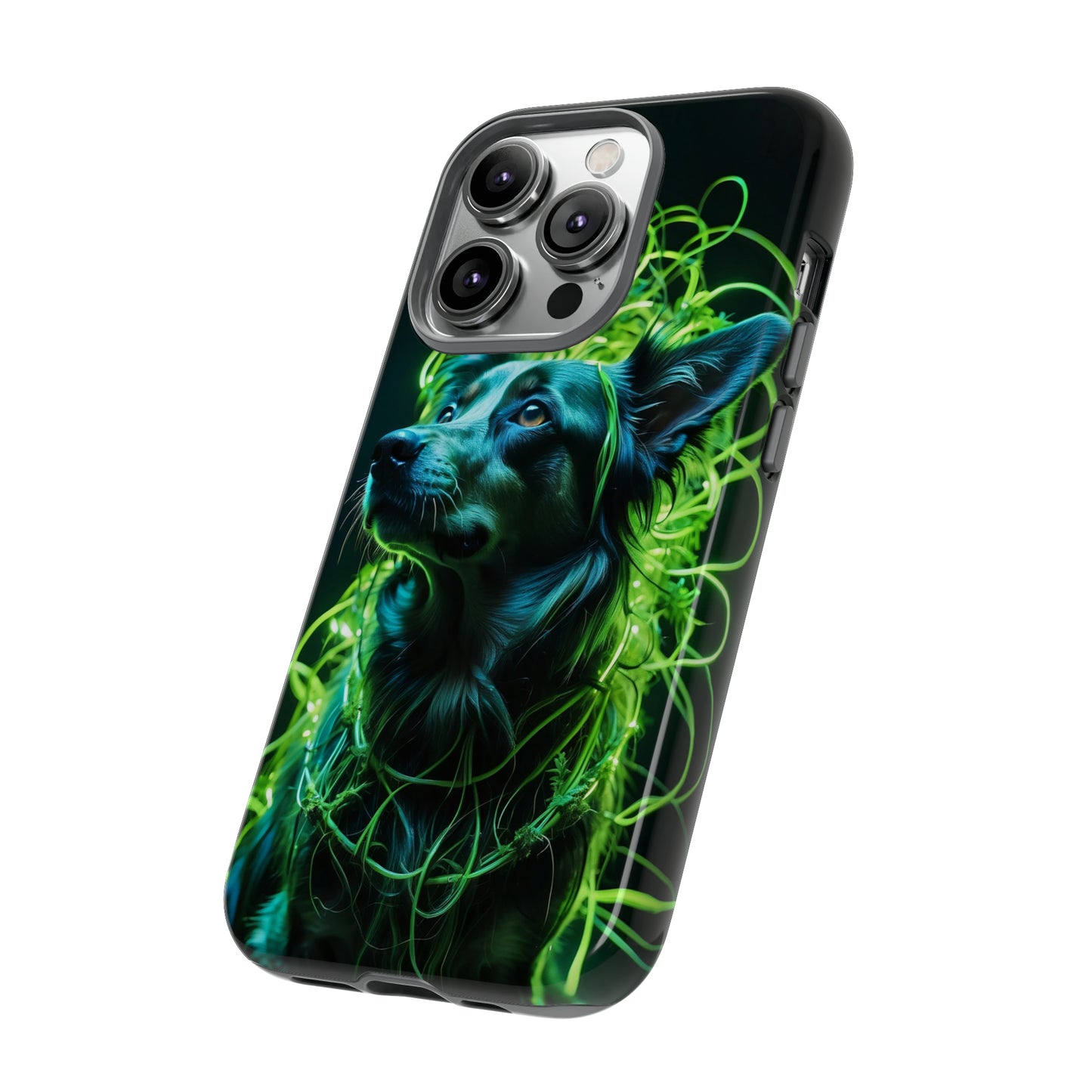 Green Neon Dog Tough Case