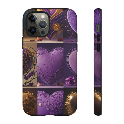 Violet Heart Design Pattern Tough Case