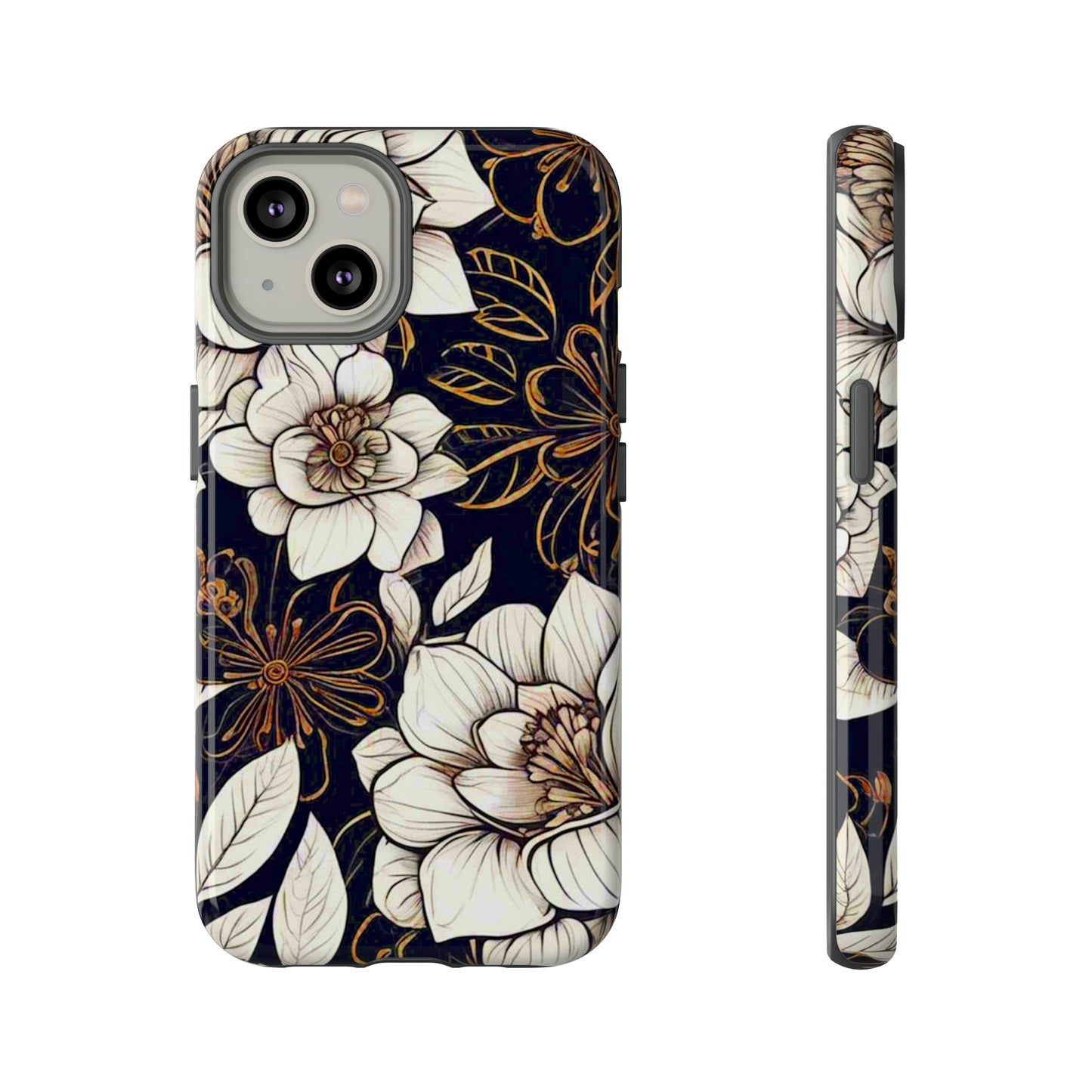 White flower Design Pattern Tough Case