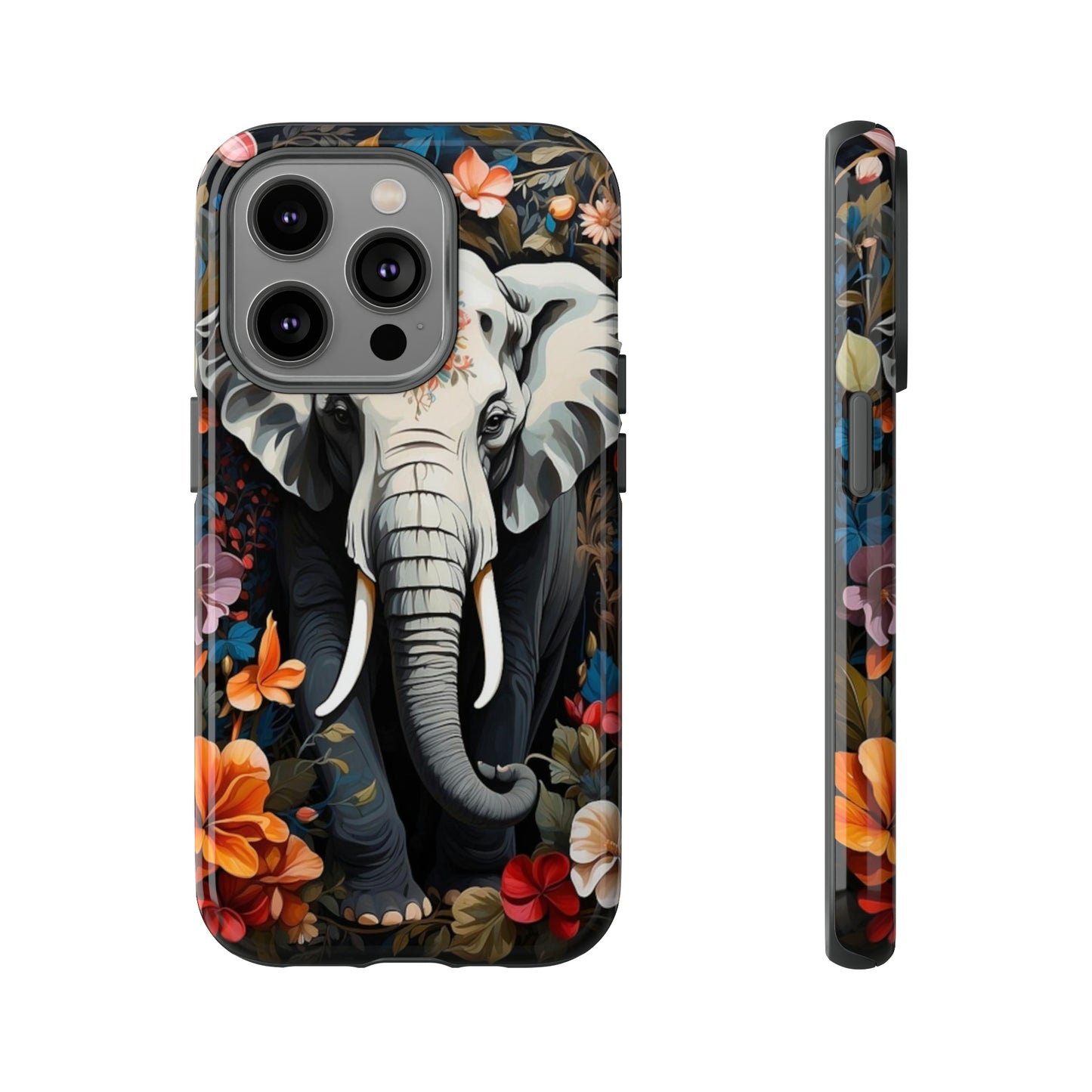 Elephant Face Flower Art  Tough Case