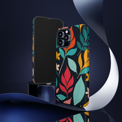 Red Leaf Design Pattern Tough Case