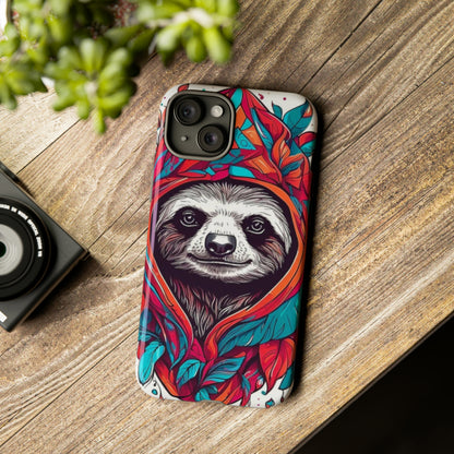 Sloth floral rose print Tough Case