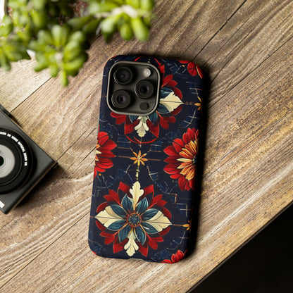 Red  flower Design Pattern Tough Case