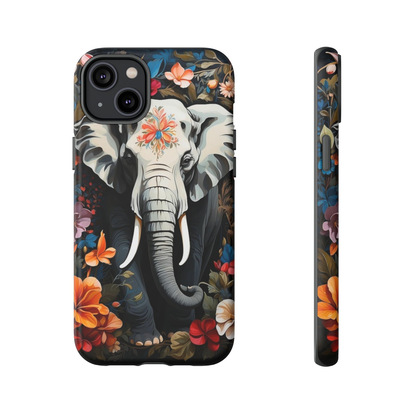 Elephant Face Flower Art  Tough Case