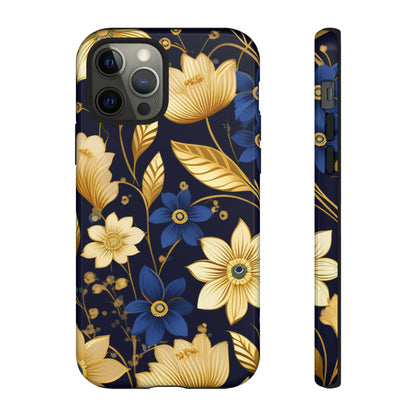 Golden  flower Design Pattern Tough Case