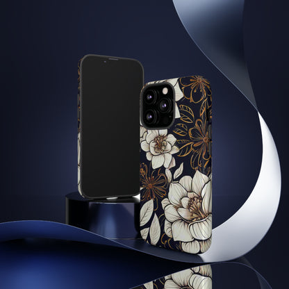 White flower Design Pattern Tough Case