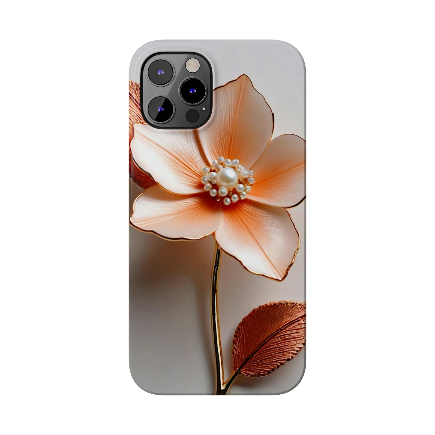 Peach Flower Slim Phone Case - Colorwink