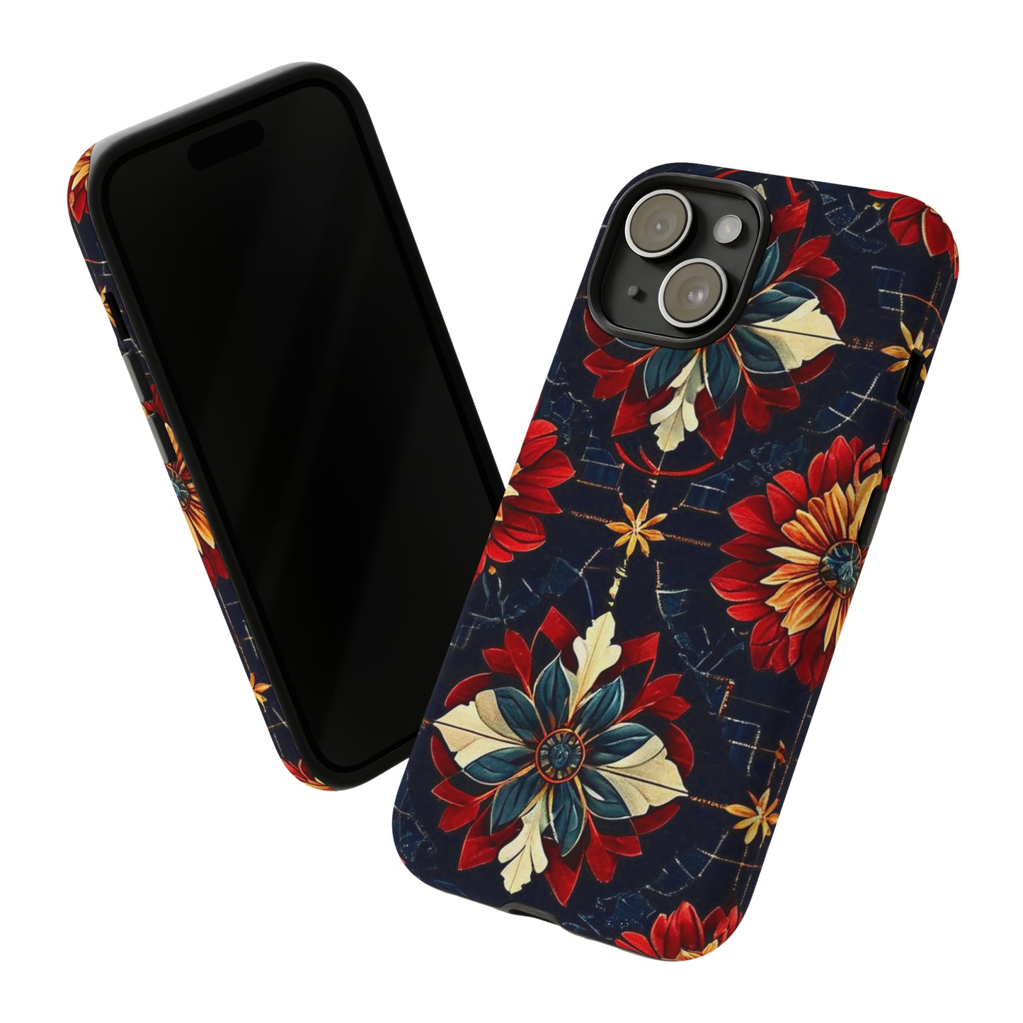 Red  flower Design Pattern Tough Case