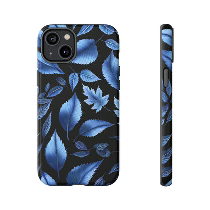 Blue Leaf Art Design Pattern Tough Case