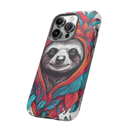 Sloth floral rose print Tough Case